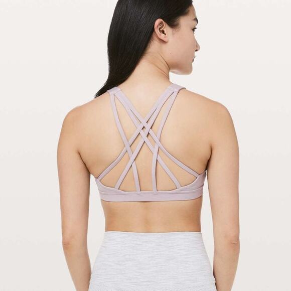 Lululemon Free To Be Serene Heathered Powdered Mauve Sports Bra size 2 - Picture 7 of 7